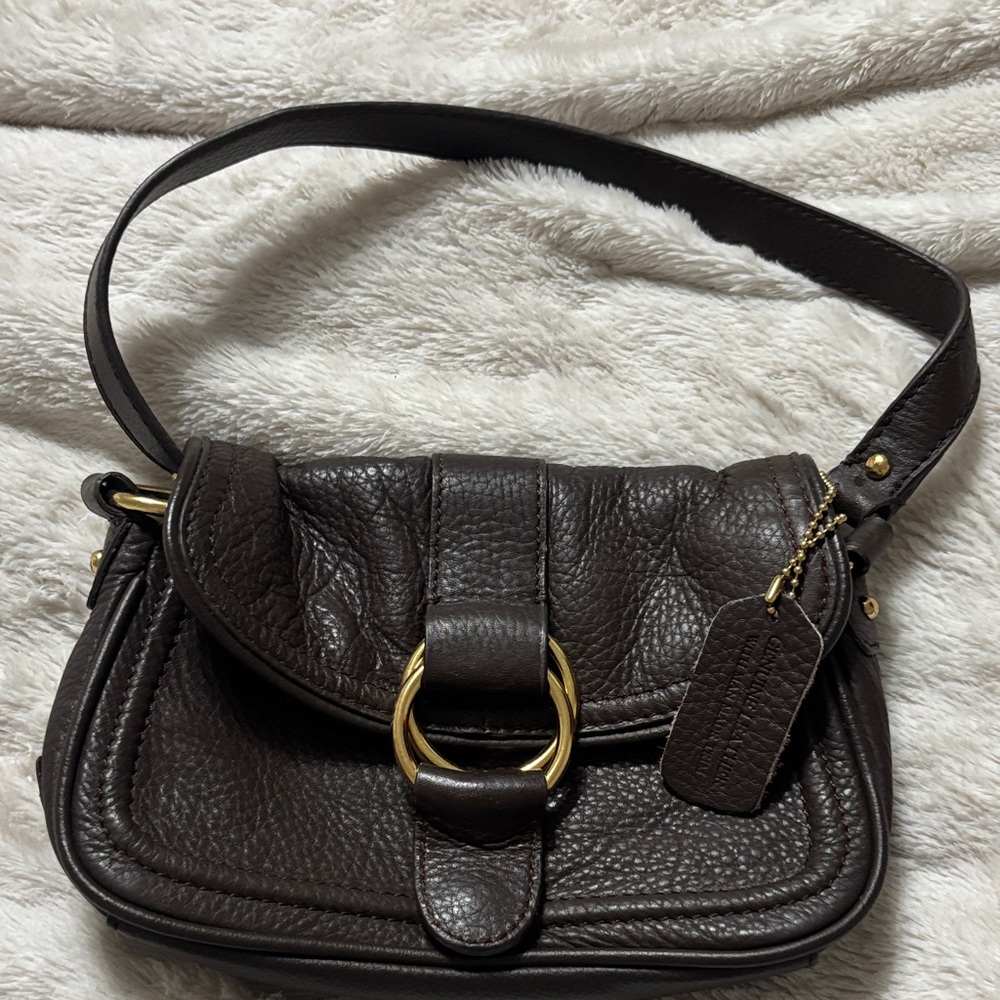 Vintage Chaps Brown 💯 leather pocketbook Leather Shoulder Bag